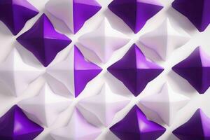 ai generado 3d representación lujo negrita púrpura y blanco resumen antecedentes. Pro foto