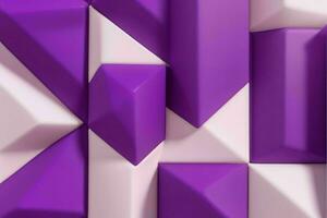 AI generated 3d rendering luxury bold purple and white abstract background. Pro Photo