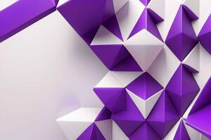 AI generated 3d rendering luxury bold purple and white abstract background. Pro Photo
