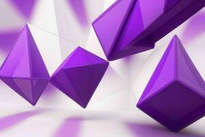 AI generated 3d rendering luxury bold purple and white abstract background. Pro Photo