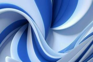 AI generated 3d rendering luxury blue and white abstract background. Pro Photo