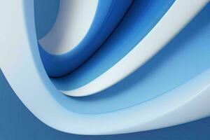 AI generated 3d rendering luxury blue and white abstract background. Pro Photo