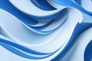 AI generated 3d rendering luxury blue and white abstract background. Pro Photo