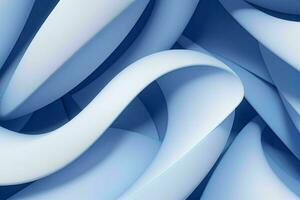 AI generated 3d rendering luxury blue and white abstract background. Pro Photo