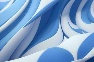 AI generated 3d rendering luxury blue and white abstract background. Pro Photo