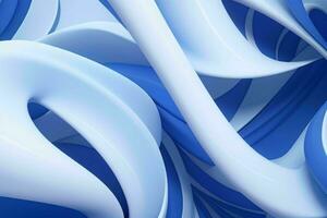 AI generated 3d rendering luxury blue and white abstract background. Pro Photo