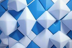 AI generated 3d rendering luxury blue and white abstract background. Pro Photo