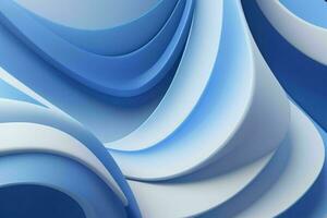 AI generated 3d rendering luxury blue and white abstract background. Pro Photo