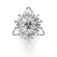 graphic of black dotted virus shape for decorating in healthcare subjects vector