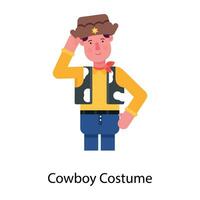 Trendy Cowboy Costume vector
