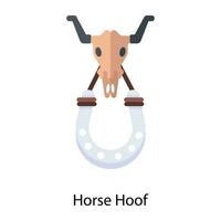 Trendy Horse Hoof vector
