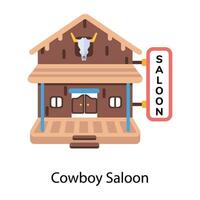 Trendy Cowboy Saloon vector