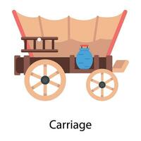 Trendy Carriage Concepts vector
