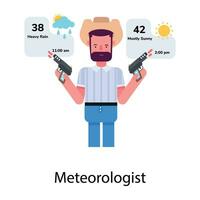 Trendy Meteorologist Concepts vector