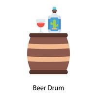 Trendy Beer Drum vector