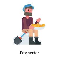 Trendy Prospector Concepts vector