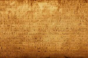 AI generated Ancient Egyptian papyrus texture background, historic and delicate papyrus scrolls, vintage and hieroglyphic backdrop photo