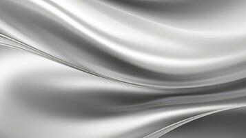 AI generated Metal silver shiny texture background, modern design element for posters and flyers. photo