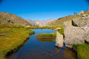 a river in the mountains photo