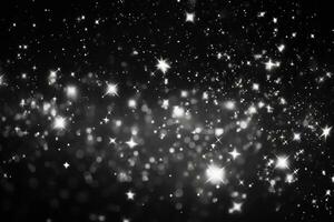ai generado un negro y blanco imagen demostración algunos estrellas ese Mira débilmente foto