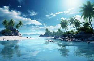 AI generated tropical islands wallpapers and wallpapers photo