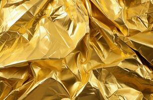 AI generated Gold foil background photo