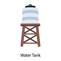 Trendy Water Tank vector