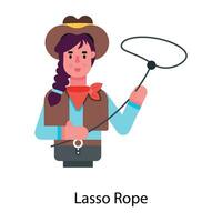 Trendy Lasso Rope vector