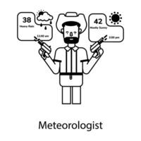 Trendy Meteorologist Concepts vector