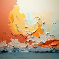 AI Generated abstract watercolor paintings, paint color splotches, abstract colors, minimalism art painting, scene design. Ai Generative. photo