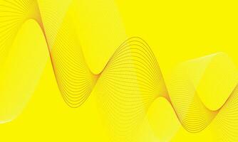 modern simple abstract seamlees red color wavy air line pattern art work on yellow background vector