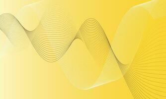 modern simple abstract seamlees black,white color wavy air line pattern art work on yellow background vector