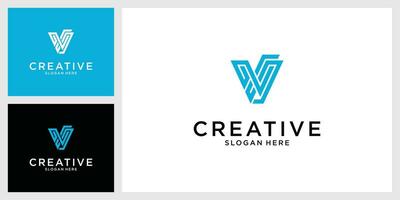 Initial letter V vector logo design template
