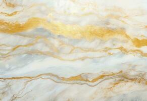 AI generated marble wallpaper with gold and white stripes photo