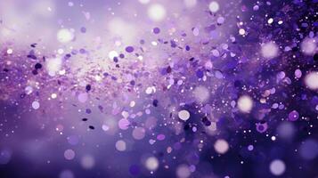 AI generated purple and purple confetti, glitter and confetti photo