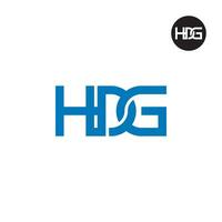 letra hdg monograma logo diseño vector