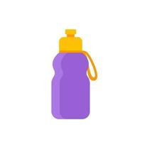 Reusable bottle for water vector icon on white