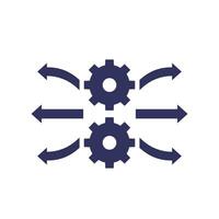 deployment process icon on white vector