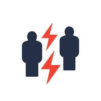 conflict icon with two people vector