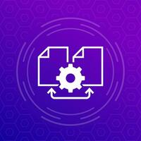 reconciliation of files icon for web vector