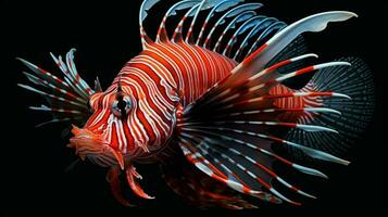 AI generated Lionfish underwater wallpaper background photo