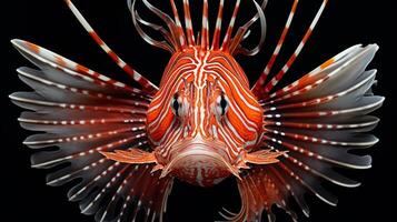 AI generated Lionfish underwater wallpaper background photo