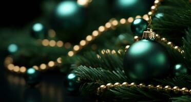 AI generated a close up of artificial christmas tree glwt, photo