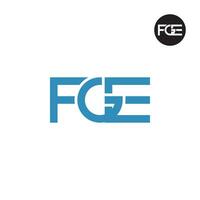 Letter FGE Monogram Logo Design vector