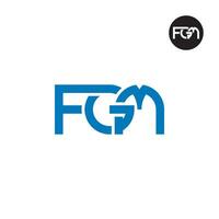 letra fgm monograma logo diseño vector