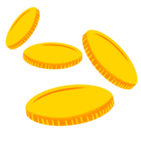 The gold coin drawing png image for Business or casino concept