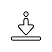 Download icon vector. Upload button illustration. Load symbol or logo. vector