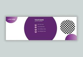 Modern E-mail signature Template Design vector