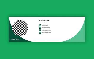 Modern E-mail signature Template Design vector