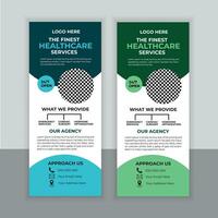 Creative Medical Roll Up Banner Design vector